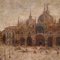 View of St. Mark's Square, 1917, Oil on Canvas, Framed 11