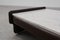 Rectangular Brown Leather and Carrara Marble Coffee Table, 1960s 2
