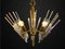 Lustre Golden Era en Laiton et Verre dans le style de Gaetano Sciolari, 1960s 2