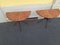 Console Tables in Embossed Iron with Demi-Lune Red Verona Marble Tops, 1980s, Set of 2 1