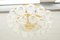 Brass & Crystal Glass Snow Balls Chandelier from Doria, 1970s, Image 6