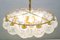 Brass & Crystal Glass Snow Balls Chandelier from Doria, 1970s, Image 7