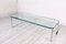 Large Flat Steel and Glass Coffee Table, 1960s 2