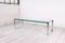 Large Flat Steel and Glass Coffee Table, 1960s 1