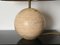Lámpara de mesa esférica grande de travertino y latón, Italia, 1973, Imagen 8