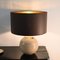 Huge Spherical Travertine and Brass Table Lamp, Italy, 1973 3