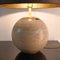 Huge Spherical Travertine and Brass Table Lamp, Italy, 1973 4
