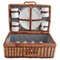 Valise de Pique-Nique Vintage en Osier, France, 1940s 6