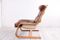 German Cantilever Chair in Leather and Linen, 1960s, Image 6
