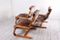 Fauteuil Luge en Cuir et Lin, Allemagne, 1960s 8