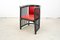 Vintage Armchair in Black-Finished Beech and Red Leather by Josef Hoffmann for Jacob & Josef Kohn 2