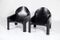 Fauteuils Modèle 4794 Noir par Gae Aulenti pour Kartell, 1974, Set de 2 2