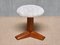 Sgabello moderno a tre gambe in teak e Lelièvre Bouclé, Danimarca, anni '50, Immagine 6
