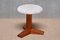 Sgabello moderno a tre gambe in teak e Lelièvre Bouclé, Danimarca, anni '50, Immagine 5