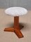 Sgabello moderno a tre gambe in teak e Lelièvre Bouclé, Danimarca, anni '50, Immagine 1