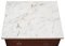 Tables de Chevet Basses Antiques en Acajou avec Dessus en Marbre, 1890s, Set de 2 5