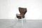 3107 Brown Chairs by Arne Jacobsen for Fritz Hansen, 1976, Set of 4 2