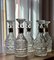 Harlequin Cut Anglo-Irish Crystal Decanters with Sterling Silver Mounts, 1960s, Set of 5 5