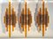 Vintage Glas Wandlampen von Poliarte, 1970er, 3er Set 2
