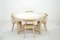 Mid-Century Arts & Crafts Oak Dining Table and 4 Chairs, Image 1