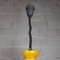 Suspension Vintage en Verre de Murano Blanc Brillant et Jaune avec Bois, 1970s 8