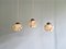 Lampes à Suspension Art Déco en Opaline Marbrée, 1920s, Set de 3 5