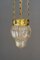 Lampe à Suspension Jugendstil avec Abat-Jour en Verre Taillé, 1910s 3