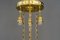 Lampe à Suspension Jugendstil avec Abat-Jour en Verre Taillé, 1910s 2