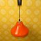 Lampe à Suspension Vintage en Verre Orange de Peill & Putzler 3