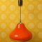 Lampe à Suspension Vintage en Verre Orange de Peill & Putzler 2