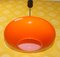 Lampe à Suspension Vintage en Verre Orange de Peill & Putzler 6