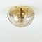 Plafonnier Mid-Century en Verre et Laiton de Limburg, 1960s 3
