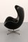Chaise Egg en Cuir Noir par Arne Jacobsen, 1960s 7