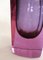 Vaso asimmetrico Sommerso sfaccettato in vetro viola e rosa, anni '60, Immagine 10