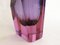 Vaso asimmetrico Sommerso sfaccettato in vetro viola e rosa, anni '60, Immagine 8