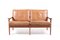 Braunes Vintage Capella Sofa aus Leder von Illum Wikkelso für N. Eilersen 1