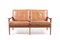 Vintage Brown Leather Capella Sofa by Illum Wikkelso for N. Eilersen 1