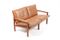 Vintage Brown Leather Capella Sofa by Illum Wikkelso for N. Eilersen 3
