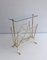 Mid-Century Brass and Glass Magazine Rack 7