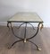 Brushed Steel & Brass Coffee Table by Maison Jansen, 1970s 4