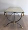 Brushed Steel & Brass Coffee Table by Maison Jansen, 1970s, Image 4