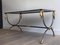 Brushed Steel & Brass Coffee Table by Maison Jansen, 1970s 3