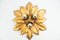 Goldene Florentiner Blätter Wandleuchte 1960er 1