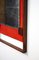 Specchio da parete in palissandro e velluto rosso di Ico Parisi per Stildomus, anni '60, Immagine 5