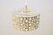 Mid-Century Bubble Glass & Brass Ceiling Lamp from Limburg, Image 4