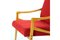 Red Armchairs from Interier Praha, 1960s, Set of 2, Image 1