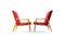 Fauteuils Rouges de Interier Praha, 1960s, Set de 2 2