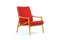 Red Armchairs from Interier Praha, 1960s, Set of 2 6