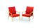 Red Armchairs from Interier Praha, 1960s, Set of 2, Image 7