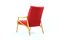 Red Armchairs from Interier Praha, 1960s, Set of 2, Image 9